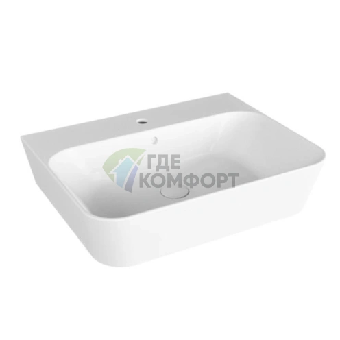 Подвесная раковина AZZURRA BUILD 65×50×16 см белая - фото 1