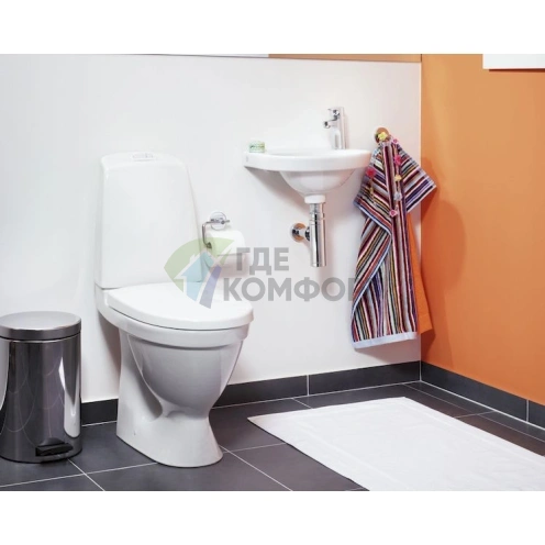 Унитаз-компакт Gustavsberg Nautic 5510 с жесткой крышкой - фото 7