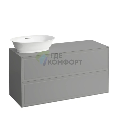 Подвесная тумба Laufen New Classic 1180 мм, 2 ящика, серый цвет (4.0608.3.085.627.1) - фото 1