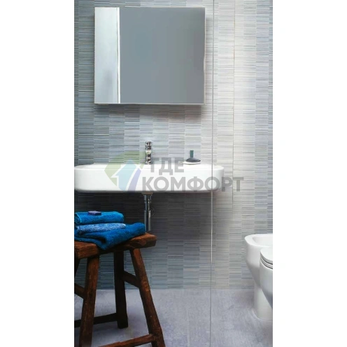 Подвесная раковина AZZURRA GLAZE 75 см с одним отверстием, белая - фото 5