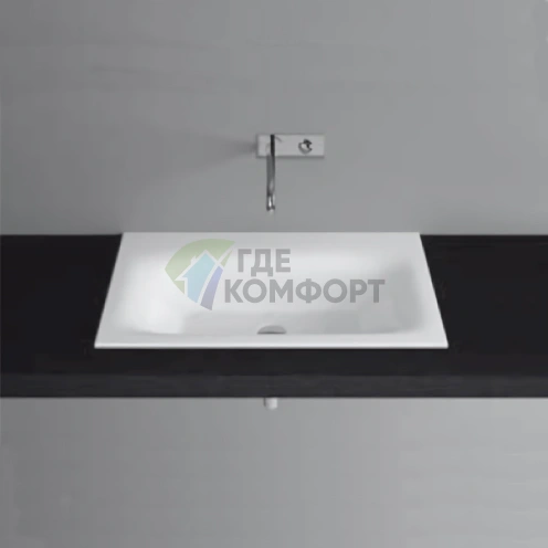 Встраиваемая раковина BETTELUX 80x49,5 см белого цвета без перелива и отверстия под сметитель (A161-000) - фото 1