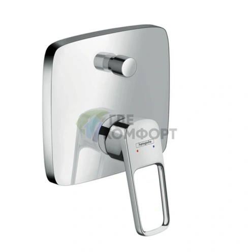 Встраиваемый смеситель для ванны Hansgrohe Logis Loop с переключателем (хром) (71264000) - фото 1