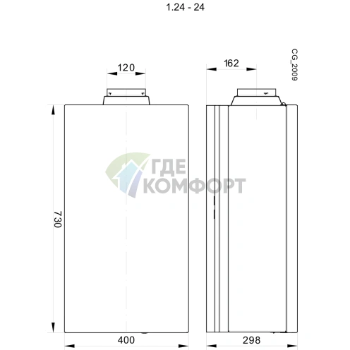 Газовый настенный одноконтурный котел Baxi ECO-5 Compact 1.24 (9-3-24 кВт)/атмо - фото 6