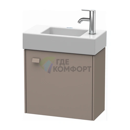 Подвесная тумба Duravit Brioso 484х239х442 мм, базальт матовый, с дверцей (петли справа) (BR4051R4343) - фото 1