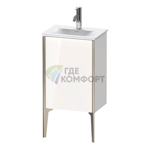 Подвесная тумба Duravit XViu 591x430x310 мм, белый глянцевый/champagne matt, для раковины 073345 (XV4068LB122) - фото 1