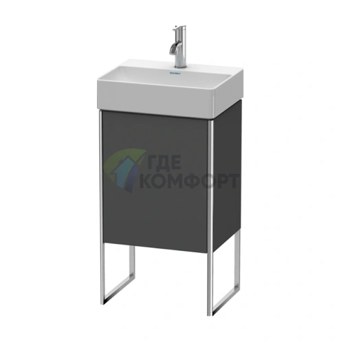 База под раковину Duravit XSquare с регулируемыми ножками и полкой, цвет графит матовый (XS4441R4949) - фото 1