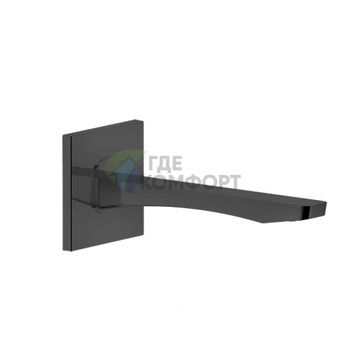 Настенный излив GESSI Rilievo 1/2, цвет Nero XL (совместим с выносным управлением) (59100#299) - фото 1