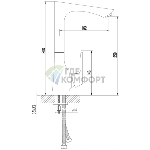 Стильный смеситель Lemark Unit LM4505C для вашей кухни фото 5