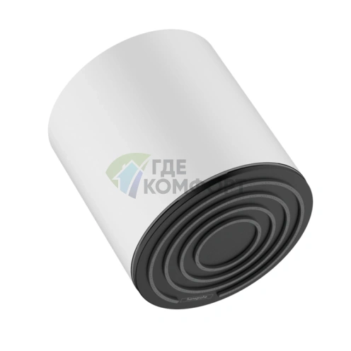 Верхний душ Hansgrohe Pulsify 105 мм с EcoSmart, белый матовый/графит (24132700) - фото 1