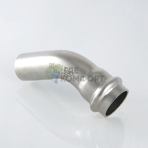 Пресс-угольник 45° внутренний/наружный 22 мм х 22 из нержавеющей стали VTi.958.I.002222 VALTEC (ВАЛТЕК) - фото 2