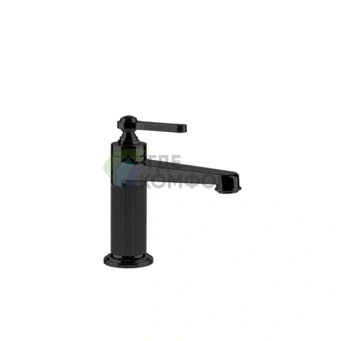 Смеситель GESSI VENTI20 для раковины однорычажный с донным клапаном, матовый черный (65001#299) - фото 1