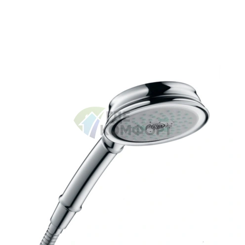 Ручной душ HG Croma Classic 100 с 3 функциями: дождь, моноструя, массаж (хром) (28539000) - фото 1