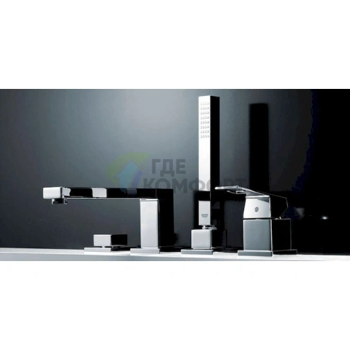 Смеситель Grohe Eurocube для установки на борт ванны 19897000 - фото 5