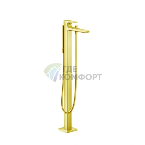 Напольный смеситель для ванны Hansgrohe Metropol с ручным душем, золото (32532990) - фото 1