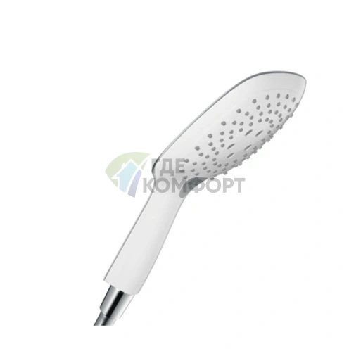 Ручной душ HG Raindance Select E 150 с системами RainAir, CaresseAir, Mix и EcoSmart, белый/хром (26551400) - фото 1