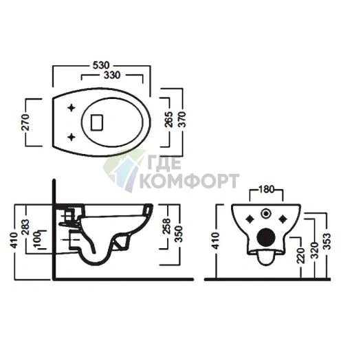 Подвесной унитаз Hatria Erika Pro с системой скрытого монтажа - фото 7