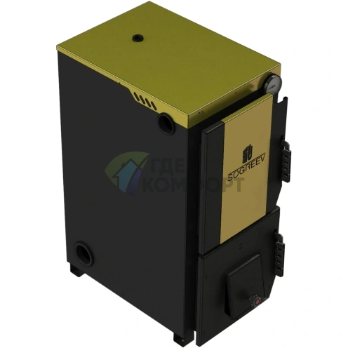 Твердотопливный напольный одноконтурный котел Sogreev ECO 15 S d115 - фото 1