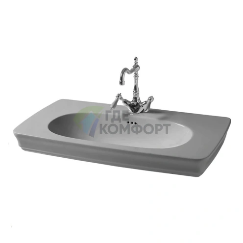 Раковина Artceram Civitas 90х50 см с одним отверстием в графитовом цвете (CIL002 34 00) - фото 1