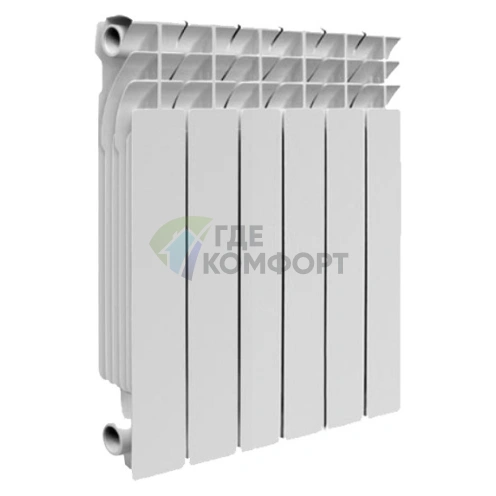 Радиатор биметаллический Smart Installations 500006 BiEasy One 500 6 секций - фото 1