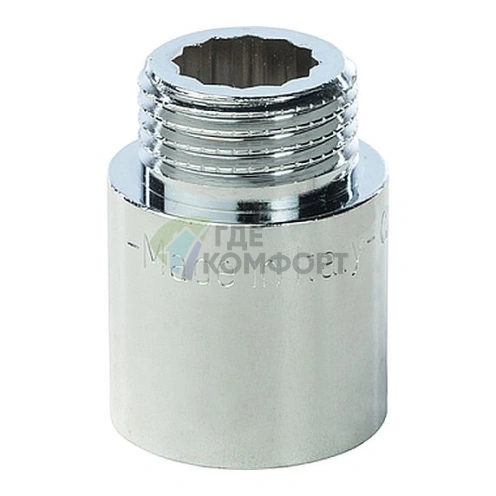 Удлинитель STOUT латунный 1/2 x 25 хромированный - фото 1
