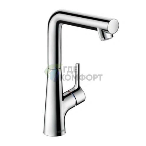 Смеситель для раковины Hansgrohe Talis S с поворотным изливом и донным клапаном, хром (72105000) - фото 1