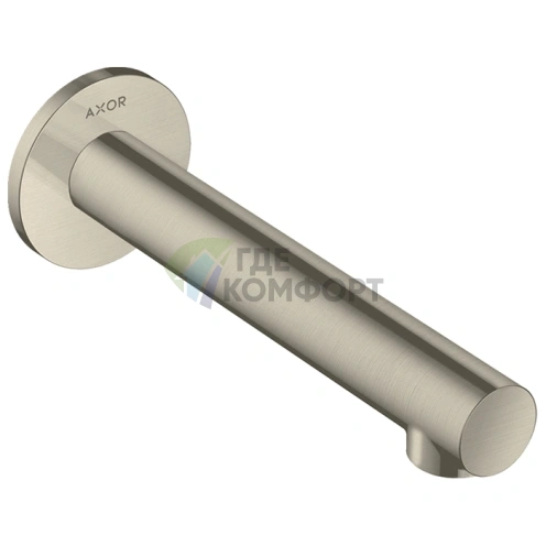 Излив для ванны AX Uno настенный, 175 мм, цвет шлифованный никель (45410820) - фото 1