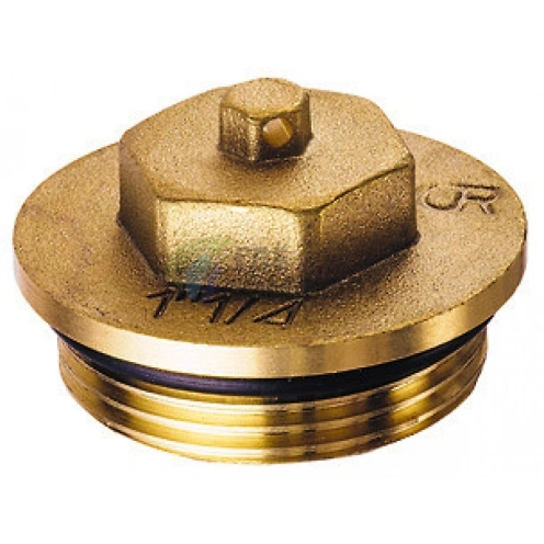 Заглушка с наружной резьбой 1 1/4 из DZR-латуни, с уплотнением Far - фото 1