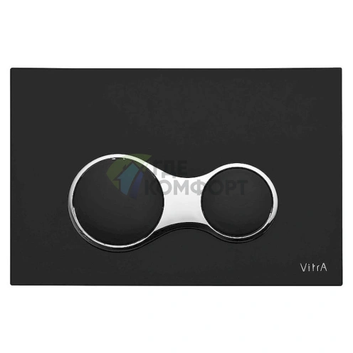 Элегантная кнопка смыва VitrA 740-0411 в черном цвете для инсталляций - фото 1