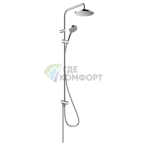 Душевая стойка HG Vernis Blend Reno с верхним душем, хром (26272000) - фото 1