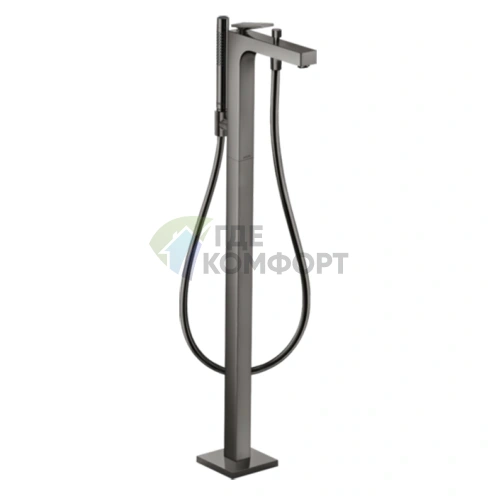 Напольный смеситель для ванны AX Citterio: элегантный полированный черный хром (39471330) - фото 1