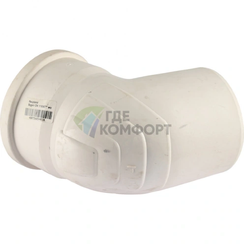 Отвод канализационный Raupiano Plus 110х67° REHAU (РЕХАУ - 11234541001) - фото 3