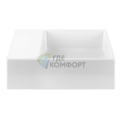 Подвесная раковина Gessi Rettangolo 50.5x40 см с донным клапаном, белая - фото 1