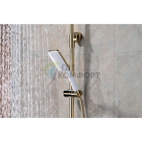 Душевая стойка Lemark Mista LM6462WG с верхним душем - фото 4