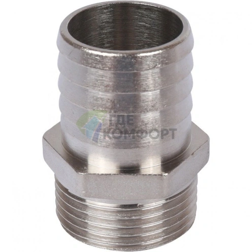 Штуцер НР 1x30 мм, никелированный Stout - фото 4