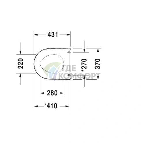 Сиденье для унитаза Duravit Darling New/Starck 2 с системой плавного закрытия SoftClose, белое (69890000) - фото 2