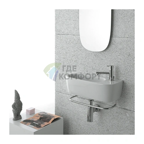 Подвесная раковина Globo Genesis 50×22×15 см белая - фото 1