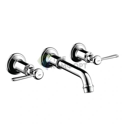 Настенный смеситель для раковины AX Montreux с выдвижным изливом, хром (16534000) - фото 1