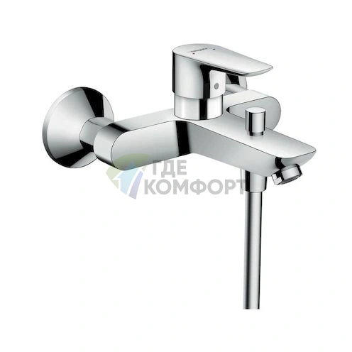 Стильный смеситель Hansgrohe Talis E для ванны с душем: комфорт в каждой детали - фото 1