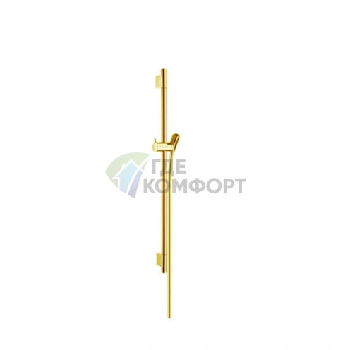 Золотая душевая штанга HG UnicaS Puro 65 см — регулируемая по высоте (28632990) - фото 1