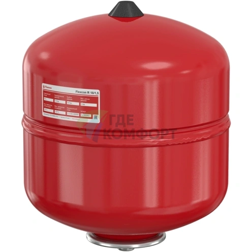 Расширительный бак Flamco Flexcon R 8л/1-5-6bar для отопления (Красный) - фото 1