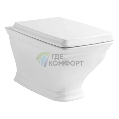 Унитаз напольный Artceram CIVITAS: компактная модель со сливом в стену и креплением на силикон (CIV003 01 00) - фото 1