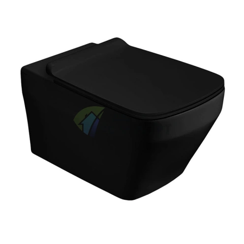 Унитаз подвесной безободковый Simas Baden Baden черный матовый 56x36 см (BB18nero matt) - фото 1