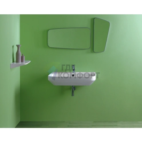 Подвесная раковина Simas Baden Baden 80x45 см белая с отверстием под смеситель - фото 2