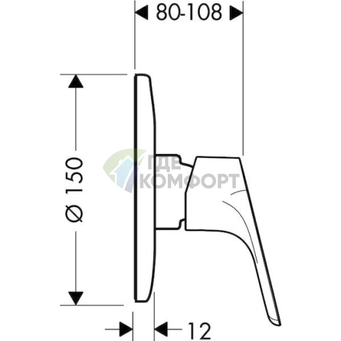 Смеситель для душа Hansgrohe Focus E2 31967000 - фото 2