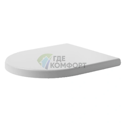 Сиденье для унитаза Duravit Starck 3 с микролифтом и петлями из нержавеющей стали, белое (67790000) - фото 1