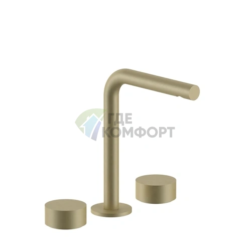 Смеситель для раковины Fantini AF/21 с позолотой, 3 отверстия, излив 155 мм (27 P6 A206WF) - фото 1