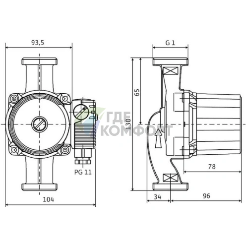 Циркуляционный насос Wilo STAR-RS 15/4-130 - фото 2