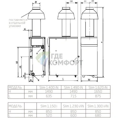 Комплект стабилизатора тяги Baxi для котлов SLIM iN сгорания d180 мм - фото 7