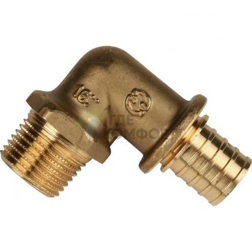 Stout Угольник-переходник с наружной резьбой 20xR 1/2 для труб из сшитого полиэтилена аксиальный - фото 17