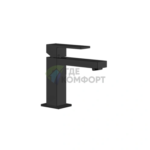 Смеситель для раковины Gessi Rettangolo черный, на 1 отверстие, без донного клапана (20002#299) - фото 1